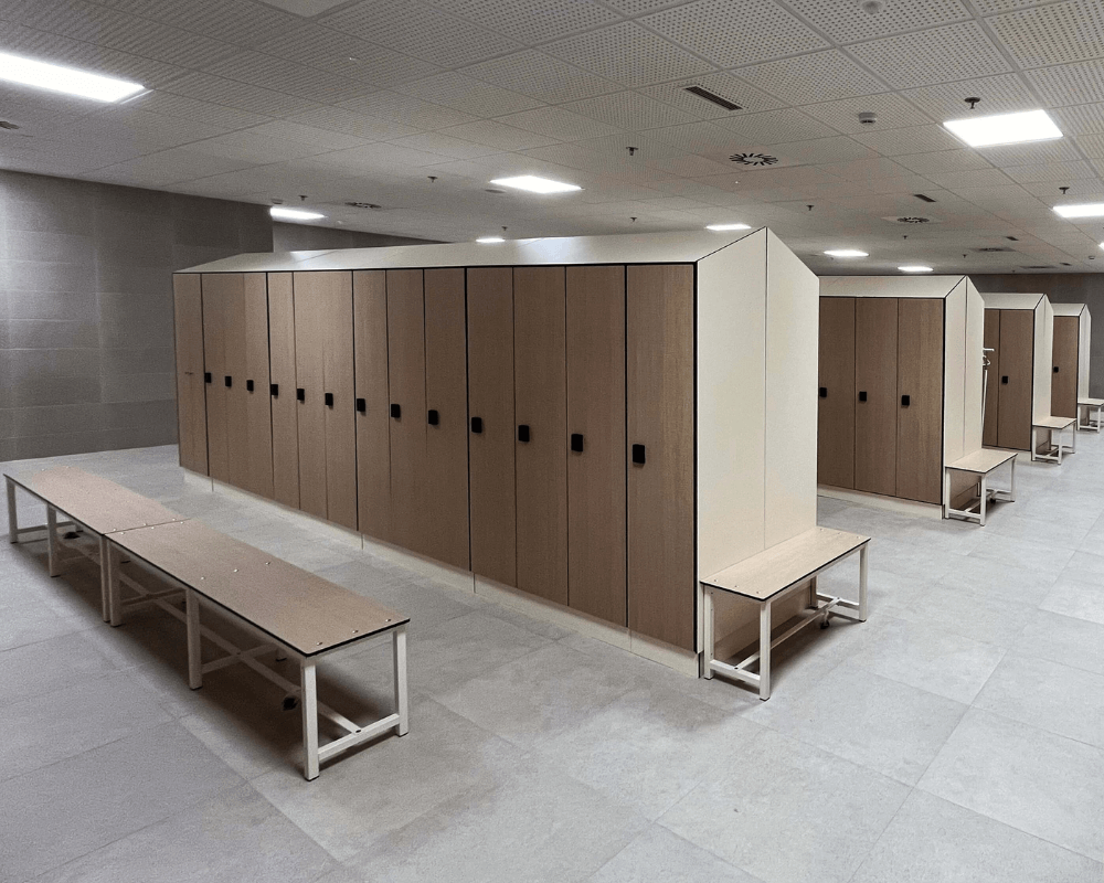 Taquillas fenólicas con cerradura electrónica